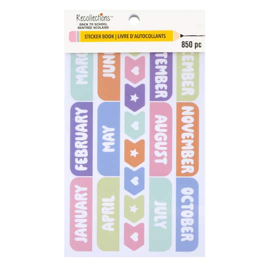 Back to School Pastel Months Sticker Book by Recollections™
